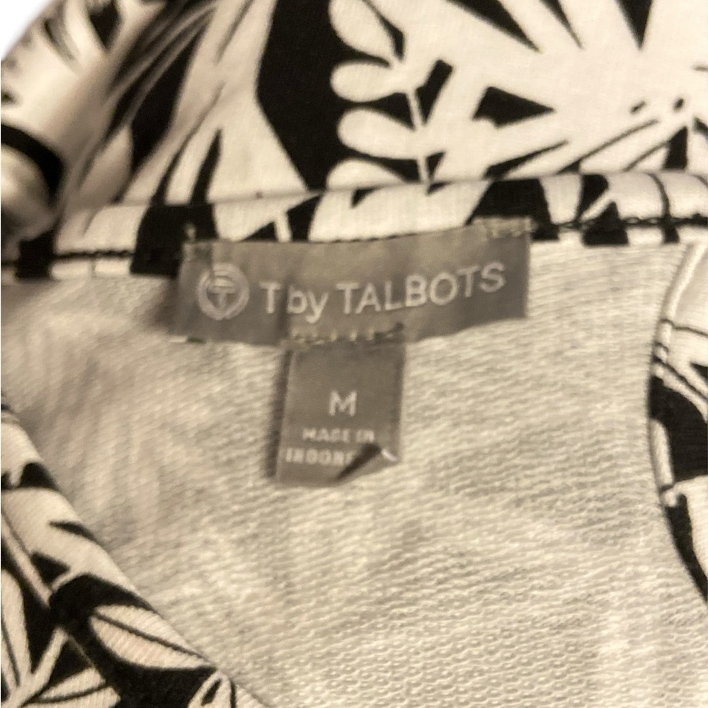 Talbots Black And White Leaf Pattern Maxi Dress - image 6